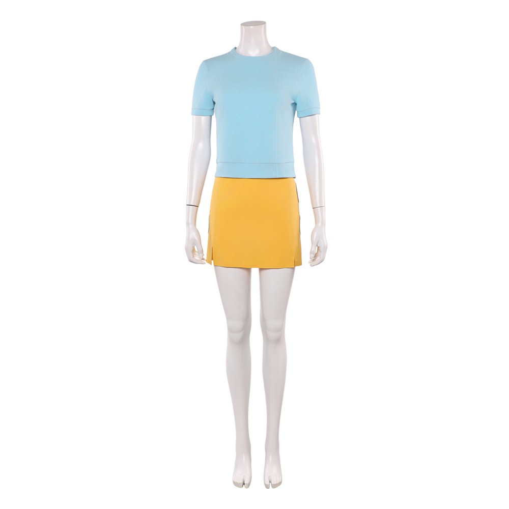 Nami Women Blue and Yellow Cosplay Costume Halloween Carnival Outfit