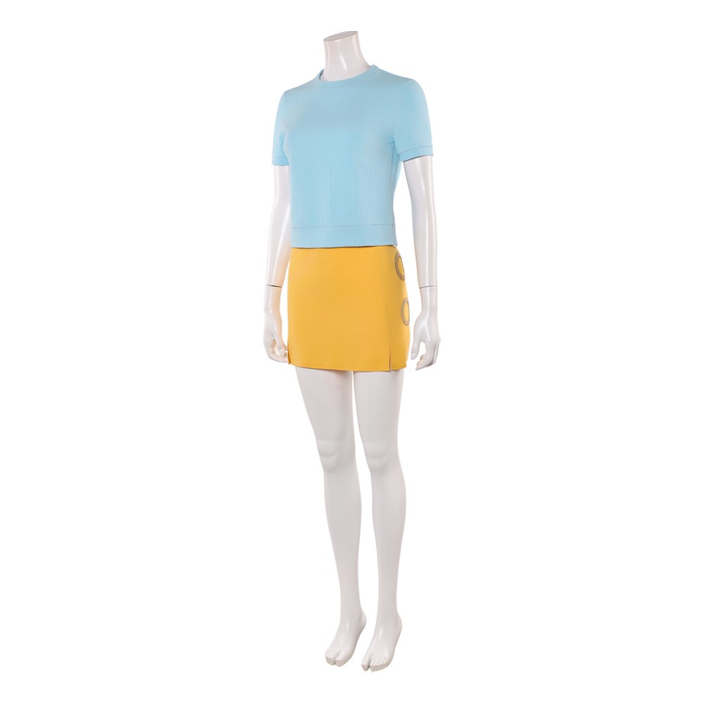 Nami Women Blue and Yellow Cosplay Costume Halloween Carnival Outfit