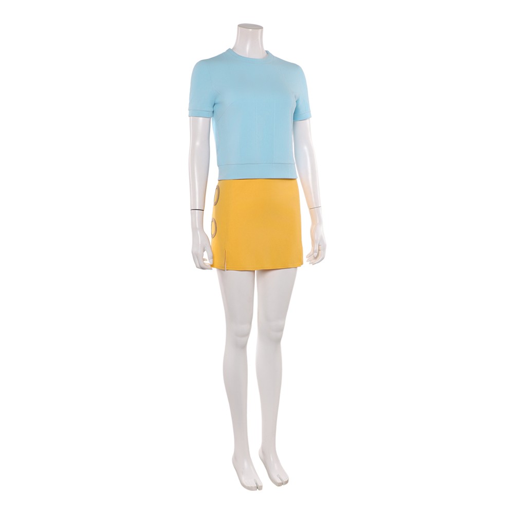 Nami Women Blue and Yellow Cosplay Costume Halloween Carnival Outfit