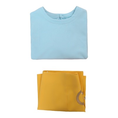 Nami Women Blue and Yellow Cosplay Costume Halloween Carnival Outfit