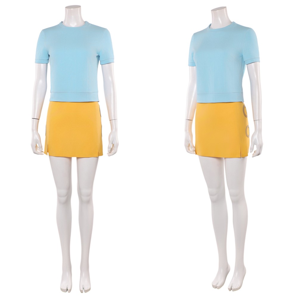 Nami Women Blue and Yellow Cosplay Costume Halloween Carnival Outfit