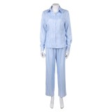 Nami Blue Pajamas Cosplay Costume Halloween Carnival Outfit
