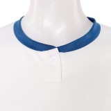 Nami Blue and White Cosplay Costume Halloween Carnival Outfit
