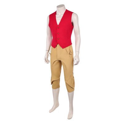 Costume de cosplay Monkey D. Luffy avec gilet rouge pour Halloween et carnaval
