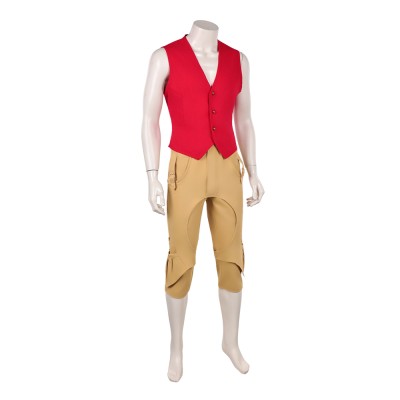 Costume de cosplay Monkey D. Luffy avec gilet rouge pour Halloween et carnaval