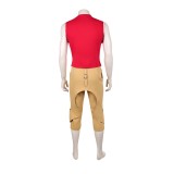 Costume de cosplay Monkey D. Luffy avec gilet rouge pour Halloween et carnaval