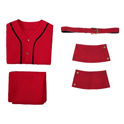 Monkey D. Luffy Red Cosplay Costume Halloween Carnival Outfit
