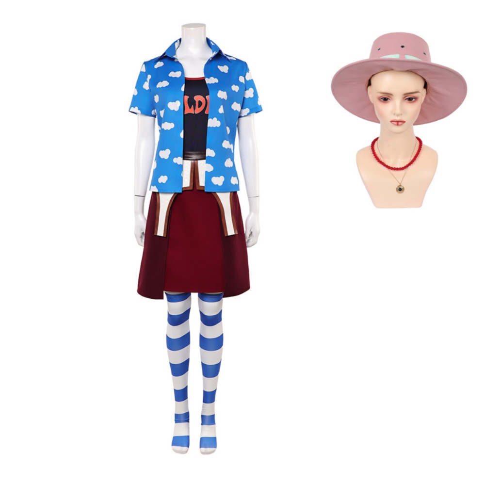 Miss Goldenweek Women Blue Cosplay Costume Halloween Carnival Outfit
