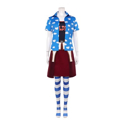 Miss Goldenweek Women Blue Cosplay Costume Halloween Carnival Outfit