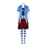 Miss Goldenweek Women Blue Cosplay Costume Halloween Carnival Outfit