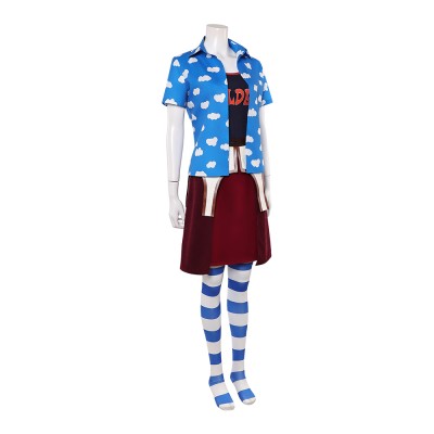 Miss Goldenweek Women Blue Cosplay Costume Halloween Carnival Outfit