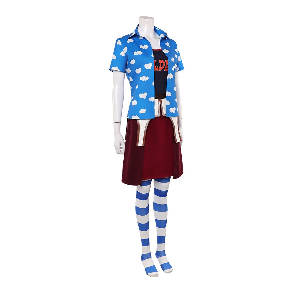 Miss Goldenweek Women Blue Cosplay Costume Halloween Carnival Outfit