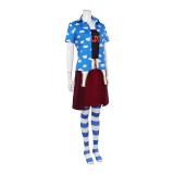 Miss Goldenweek Women Blue Cosplay Costume Halloween Carnival Outfit