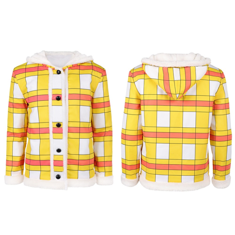 Luffy Yellow Coat Cosplay Costume Halloween Carnival Outfit