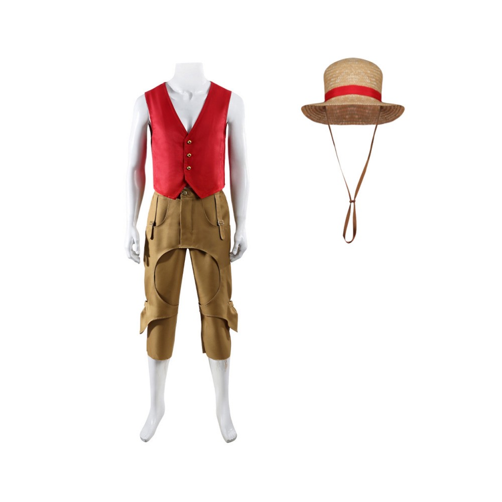 Luffy Red Cosplay Costume Halloween Carnival Outfit