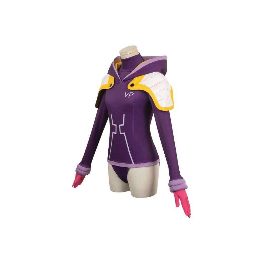 Jewelry Bonney Women Purple Jumpsuit Suit Cosplay Costume Halloween Carnival Outfit