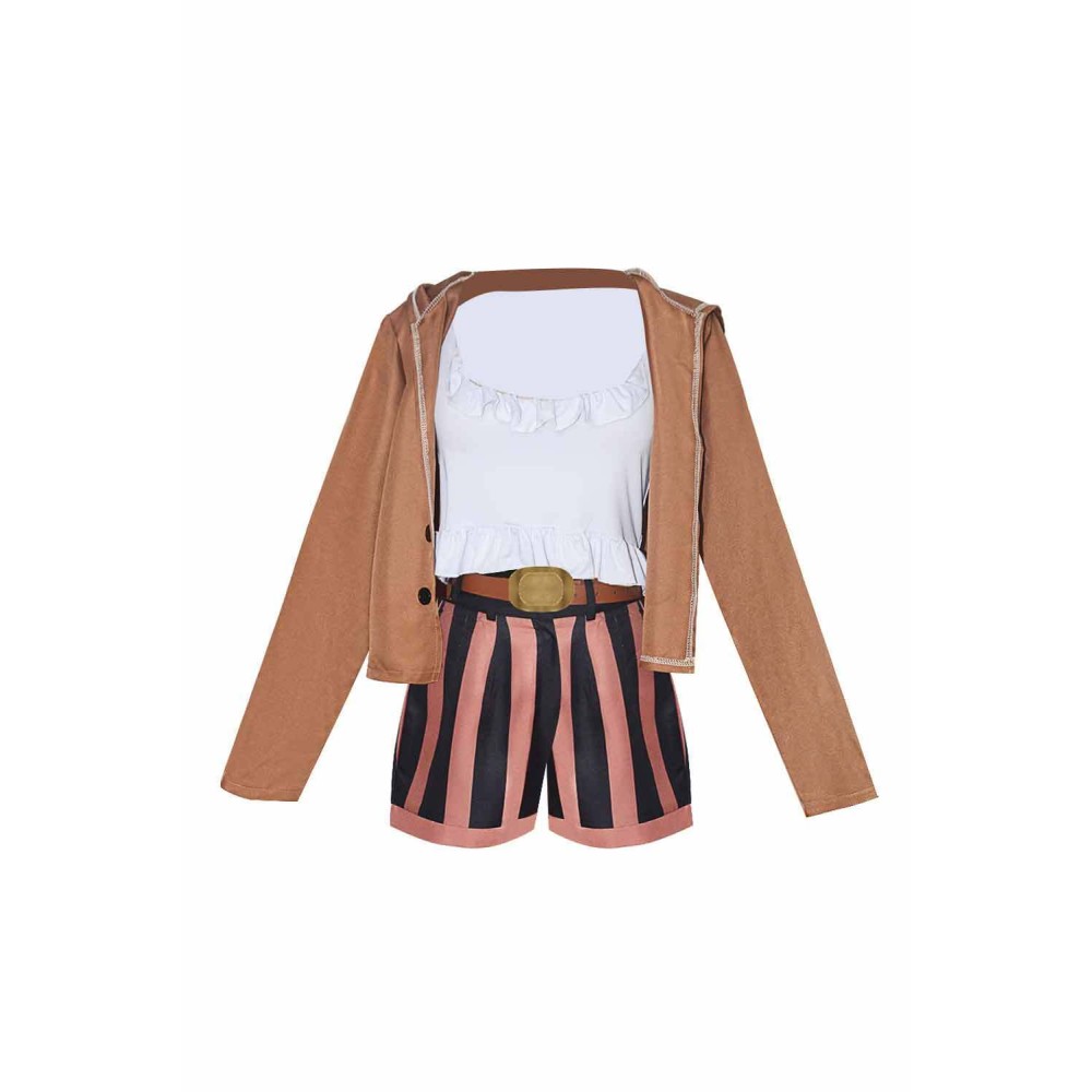 Costume de cosplay pour femmes Jewelry Bonney, costume marron, tenue de carnaval d'Halloween