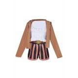 Costume de cosplay pour femmes Jewelry Bonney, costume marron, tenue de carnaval d'Halloween