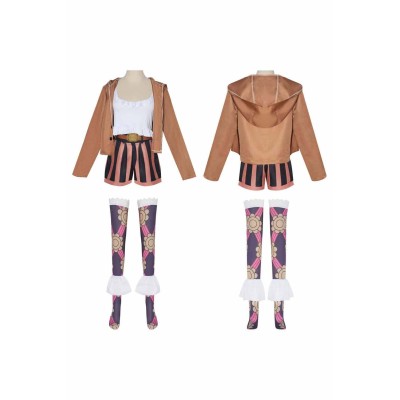 Costume de cosplay pour femmes Jewelry Bonney, costume marron, tenue de carnaval d'Halloween