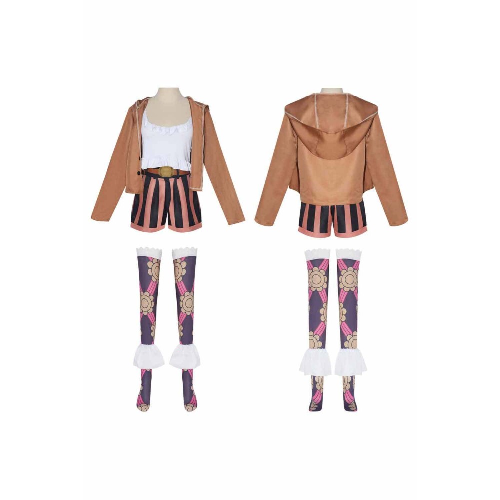 Costume de cosplay pour femmes Jewelry Bonney, costume marron, tenue de carnaval d'Halloween