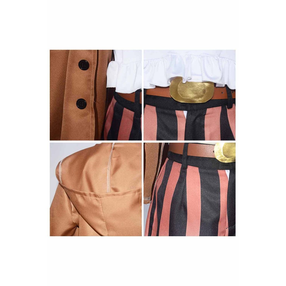 Costume de cosplay pour femmes Jewelry Bonney, costume marron, tenue de carnaval d'Halloween