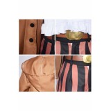 Costume de cosplay pour femmes Jewelry Bonney, costume marron, tenue de carnaval d'Halloween