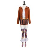 One Piece Jewelry Bonney Women Brown Set Suit Cosplay Costume Halloween Carnival Outfit