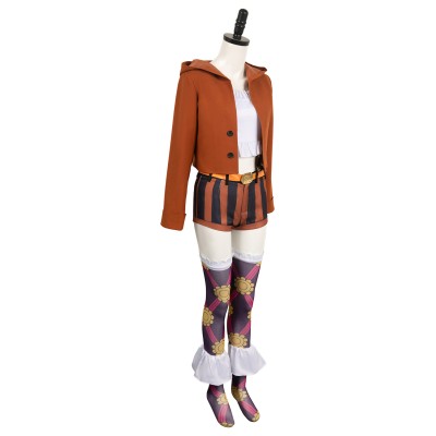 One Piece Jewelry Bonney Women Brown Set Suit Cosplay Costume Halloween Carnival Outfit