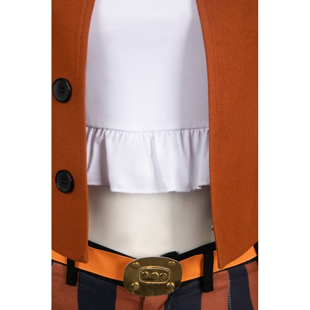 One Piece Jewelry Bonney Women Brown Set Suit Cosplay Costume Halloween Carnival Outfit