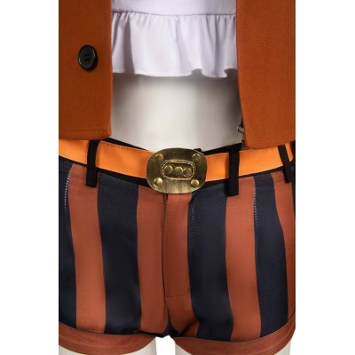 One Piece Jewelry Bonney Women Brown Set Suit Cosplay Costume Halloween Carnival Outfit