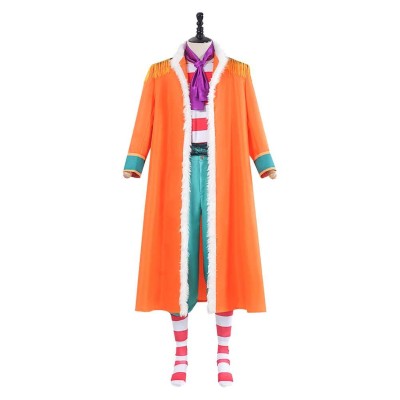 Costume de cosplay de manteau orange Buggy pour Halloween et carnaval