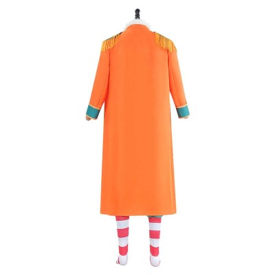 Costume de cosplay de manteau orange Buggy pour Halloween et carnaval