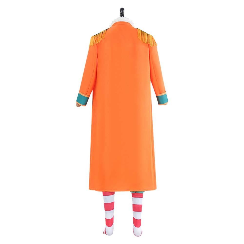 Costume de cosplay de manteau orange Buggy pour Halloween et carnaval