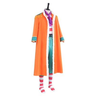 Costume de cosplay de manteau orange Buggy pour Halloween et carnaval