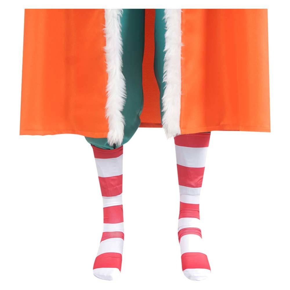 Costume de cosplay de manteau orange Buggy pour Halloween et carnaval