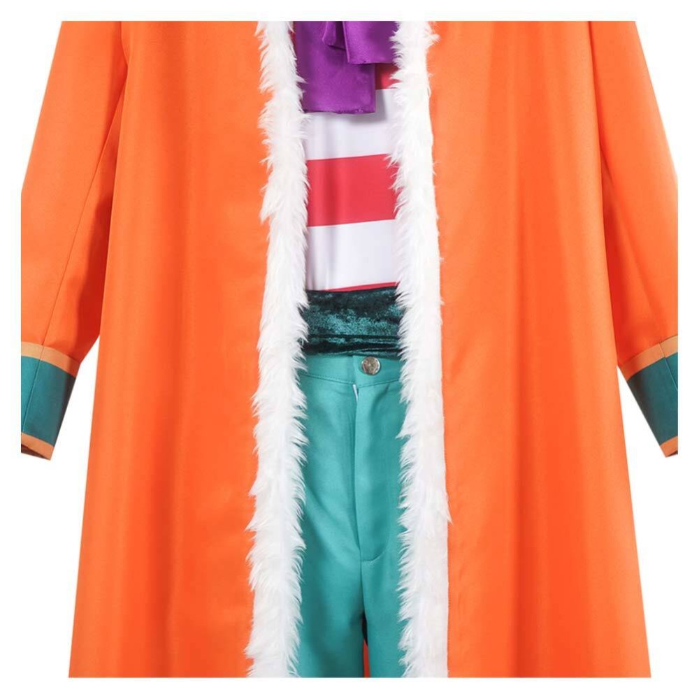 Costume de cosplay de manteau orange Buggy pour Halloween et carnaval