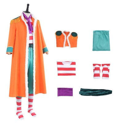 Costume de cosplay de manteau orange Buggy pour Halloween et carnaval