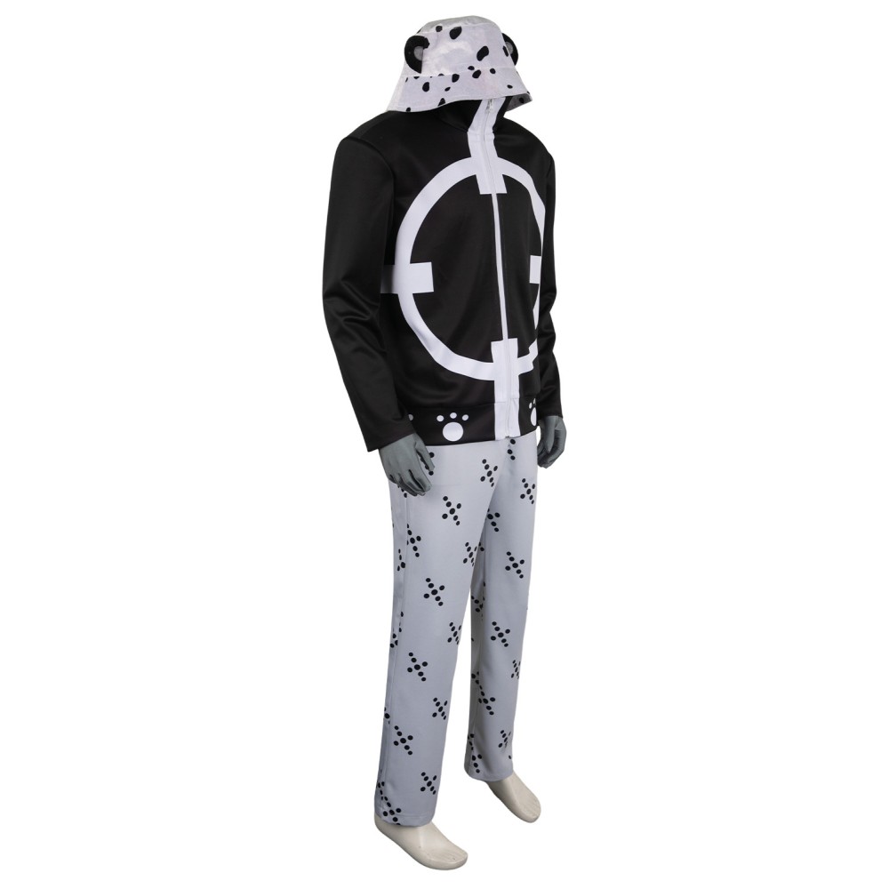 Bartholomew Kuma Black Suit Cosplay Costume Halloween Carnival Outfit