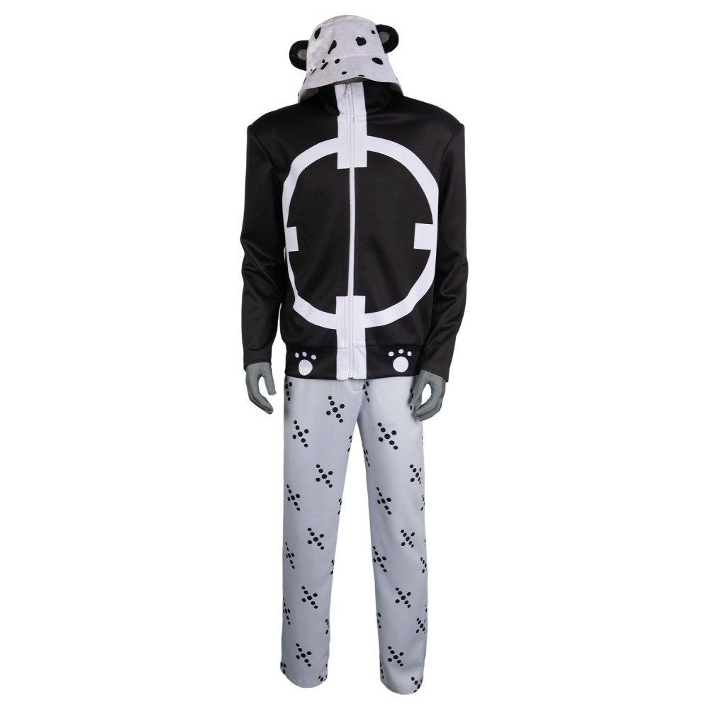 Bartholomew Kuma Black Suit Cosplay Costume Halloween Carnival Outfit