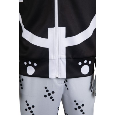 Bartholomew Kuma Black Suit Cosplay Costume Halloween Carnival Outfit