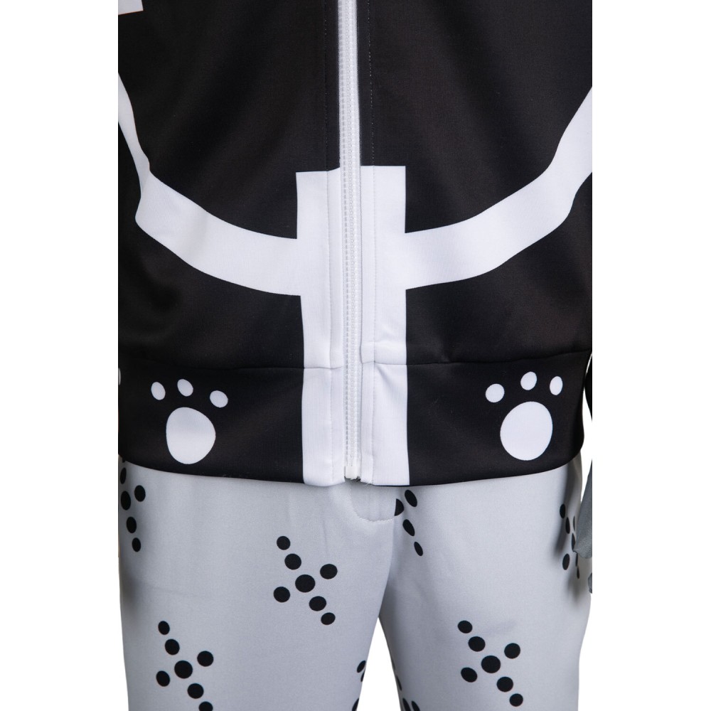Bartholomew Kuma Black Suit Cosplay Costume Halloween Carnival Outfit