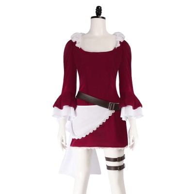 Baby 5 Red Dress Cosplay Costume Halloween Carnival Outfit
