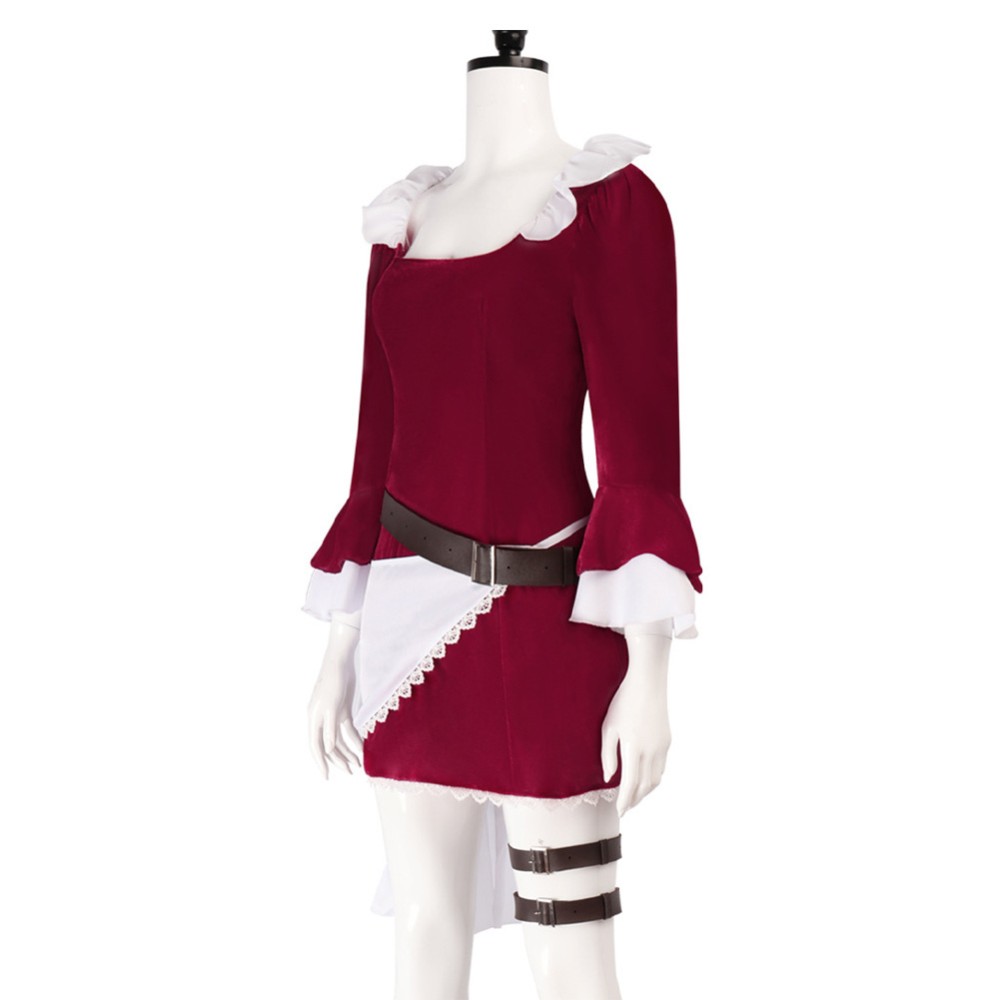 Baby 5 Red Dress Cosplay Costume Halloween Carnival Outfit