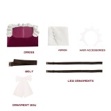 Baby 5 Red Dress Cosplay Costume Halloween Carnival Outfit