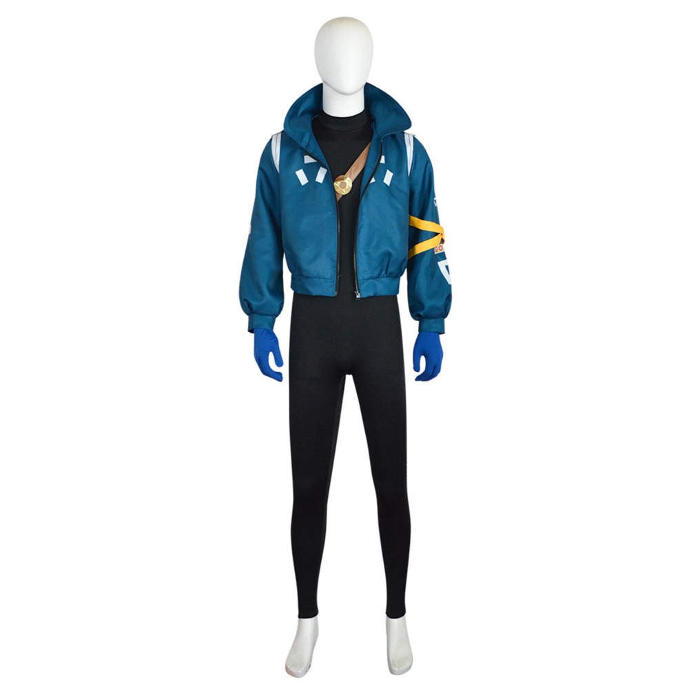 2024 Egghead Arc Roronoa Zoro Blue Future Suit Cosplay Costume Halloween Carnival Outfit