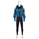 2024 Egghead Arc Roronoa Zoro Blue Future Suit Cosplay Costume Halloween Carnival Outfit