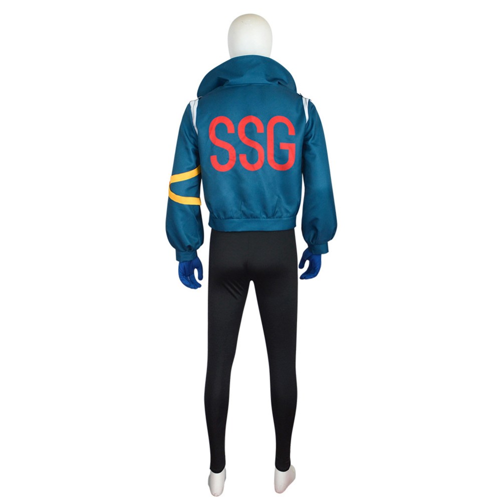 2024 Egghead Arc Roronoa Zoro Blue Future Suit Cosplay Costume Halloween Carnival Outfit