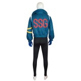 2024 Egghead Arc Roronoa Zoro Blue Future Suit Cosplay Costume Halloween Carnival Outfit