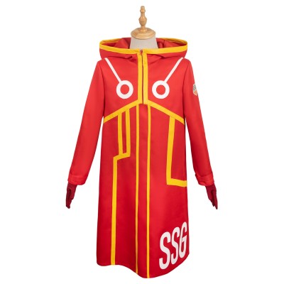 2024 Egghead Arc Monkey D. Luffy Red Future Suit Cosplay Costume Halloween Carnival Outfit