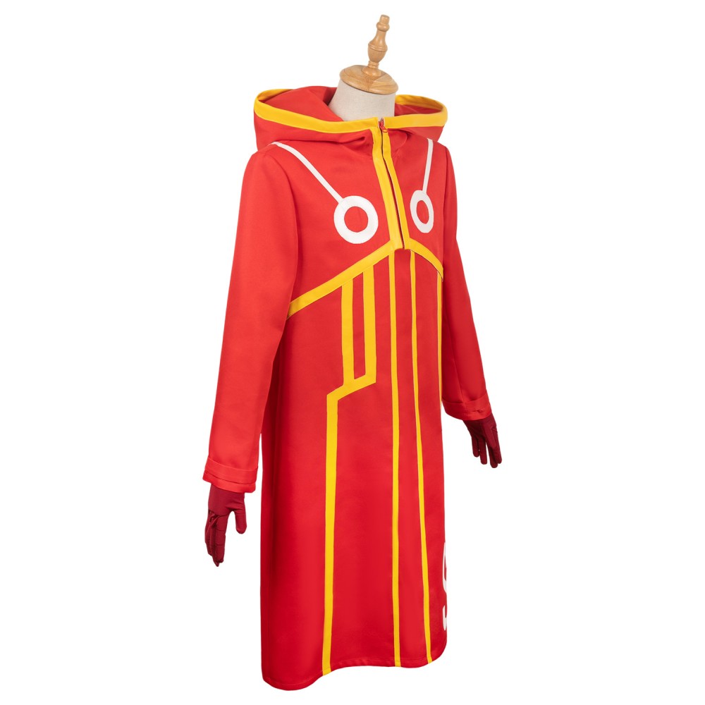 2024 Costume de cosplay Arc Egghead Monkey D. Luffy Red Future Suit pour Halloween et carnaval